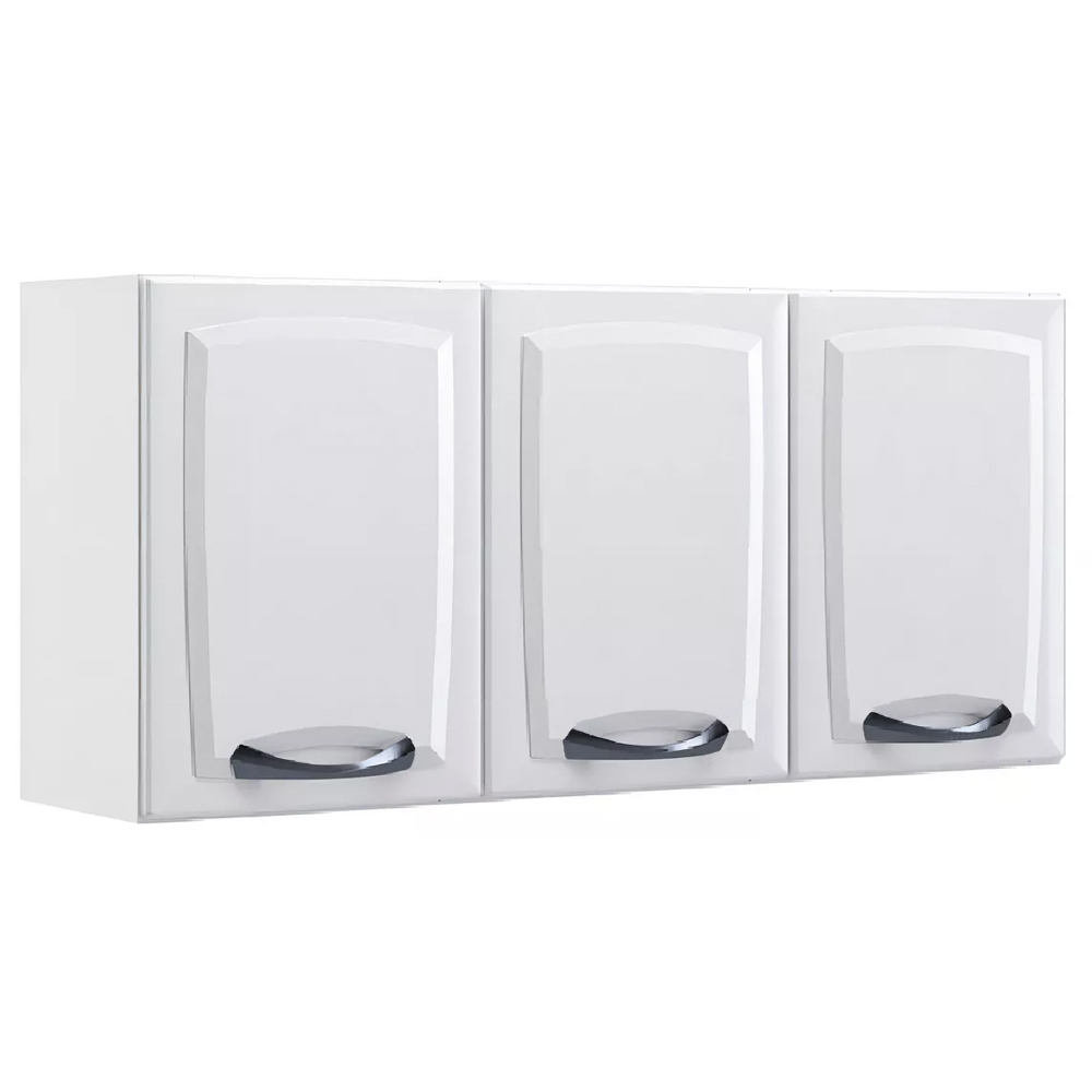 Armário Aéreo 120cm 3 Portas Aço Premium Itatiaia - Branco
