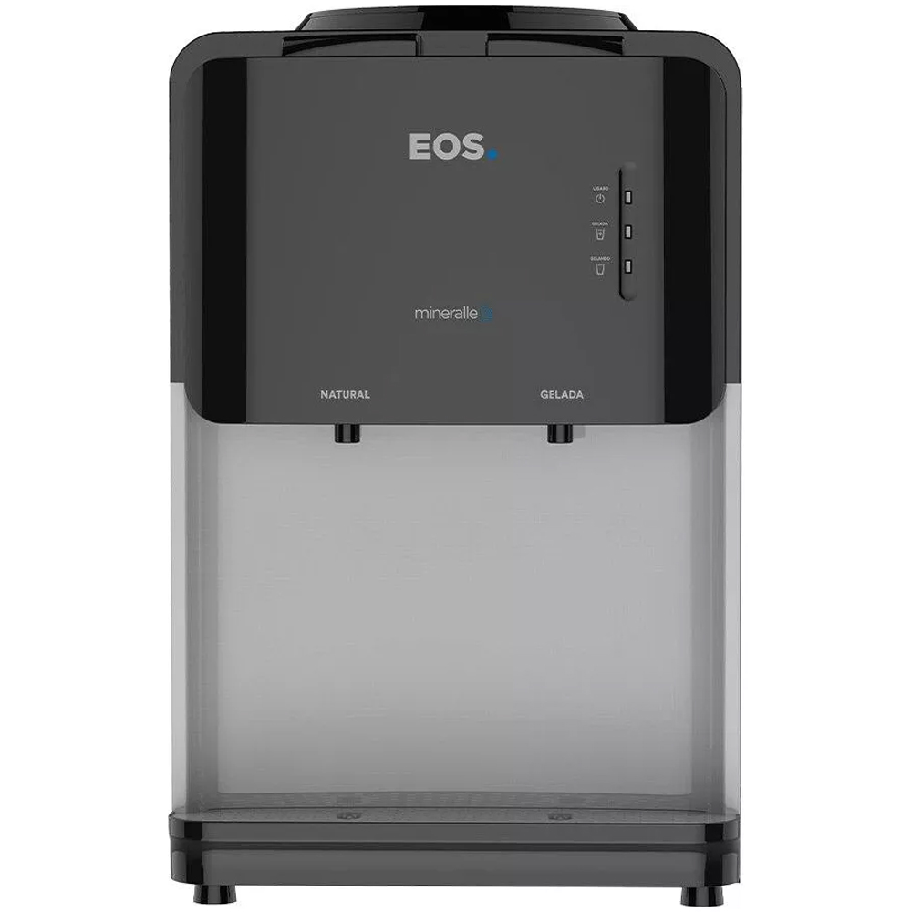 Bebedouro De Água De Mesa Para Garrafão De 10 E 20L Eos Mineralle - Preto - 110 Volts