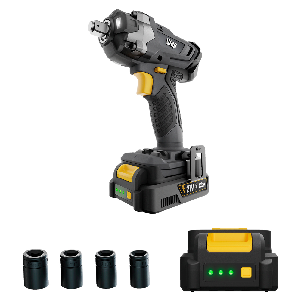 Chave De Impacto Wap  1/2 21V A Bateria Ch01 - Cinza/Amarelo - Bivolt