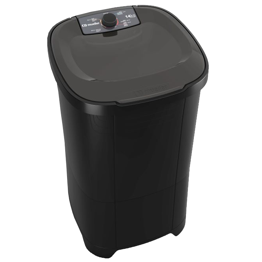 Tanquinho Mueller 14Kg Semiautomático Com Agitador Removível Mlt14b - Preto - 110 Volts