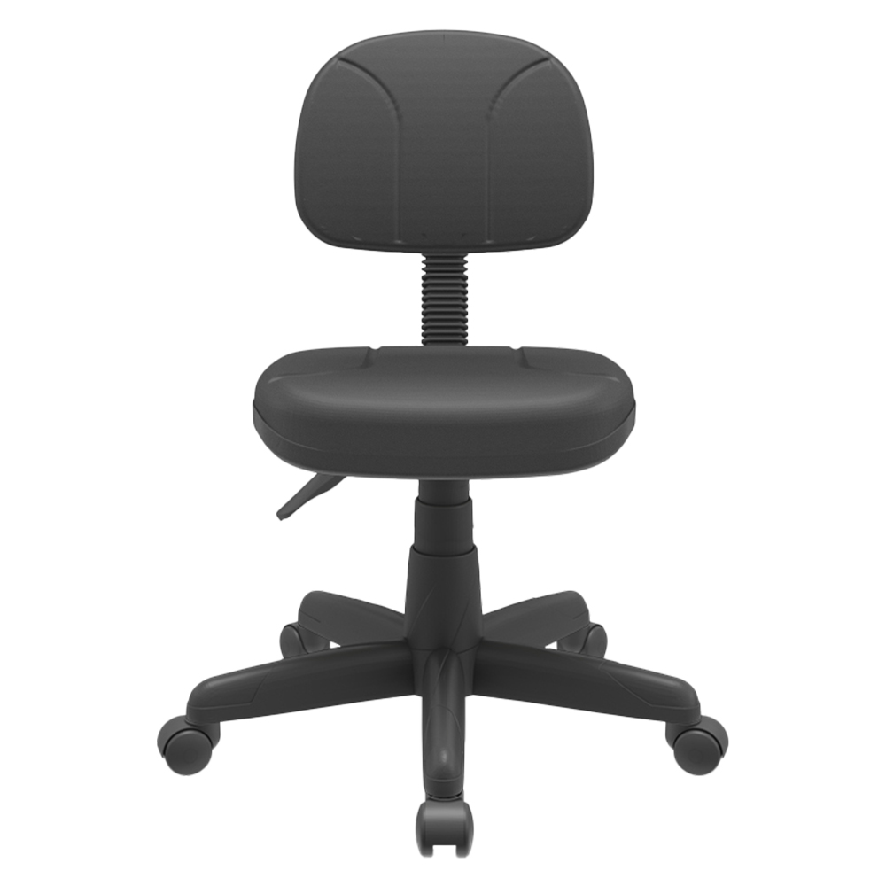 Cadeira Giratória Plaxmetal Secretária Rodízios Até 110Kg Estofada - Preto