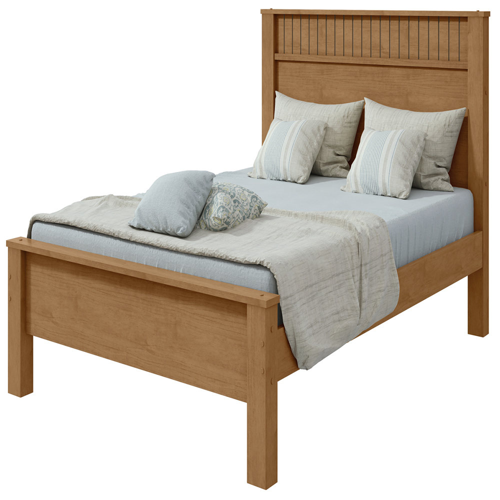 Cama Casal Athenas Mdp E Mdf Cabeceira Alta Lopas - Frassino