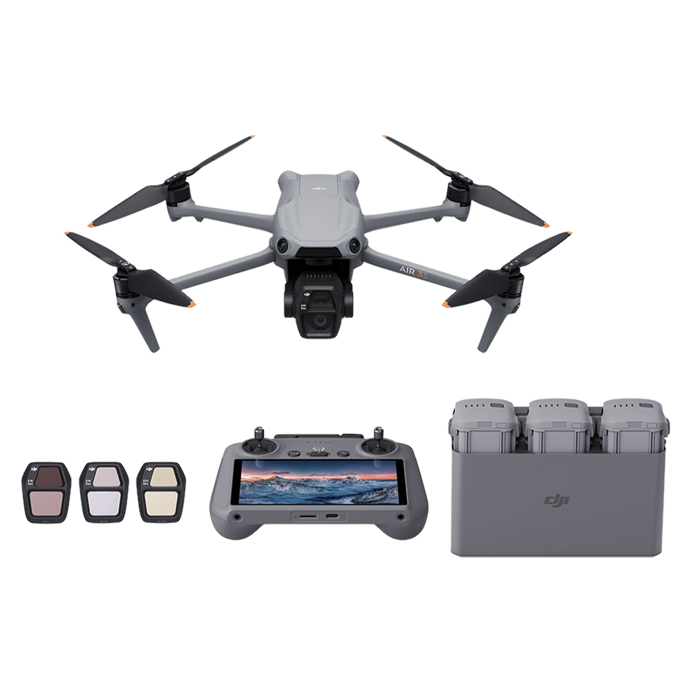 Drone Profissional Dji Air 3S Fly More Câmera 4K Dji056 - Cinza - Bivolt