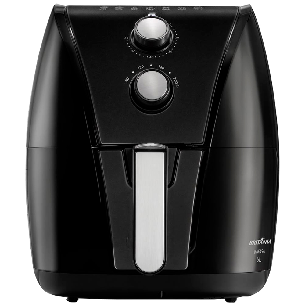 Fritadeira Air Fryer Britânia Baf45a 5L 1500W - 110 Volts - Preto