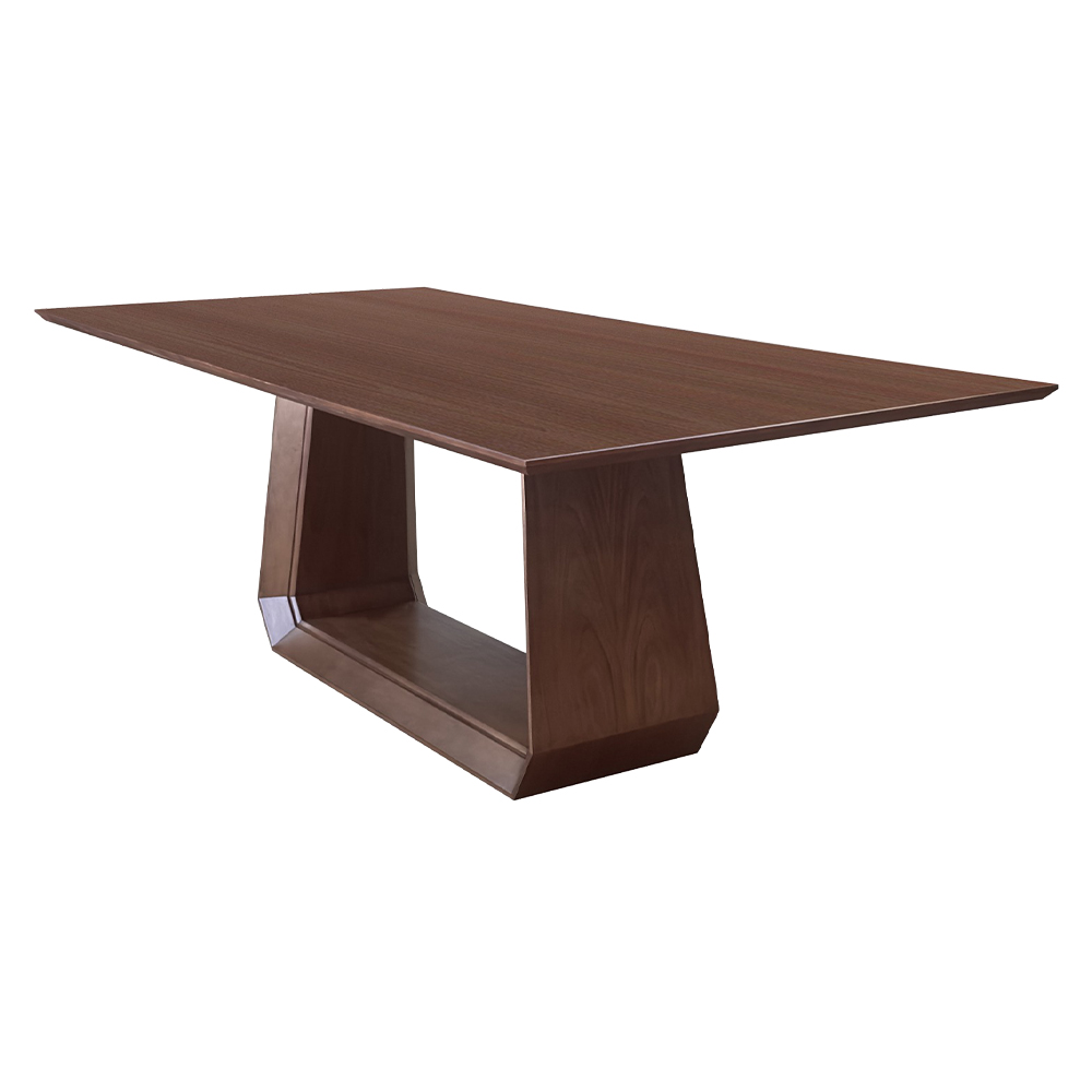 Mesa De Jantar 8 A 10 Lugares Tampo De Madeira Laminada Luna Ceval - Amendoa