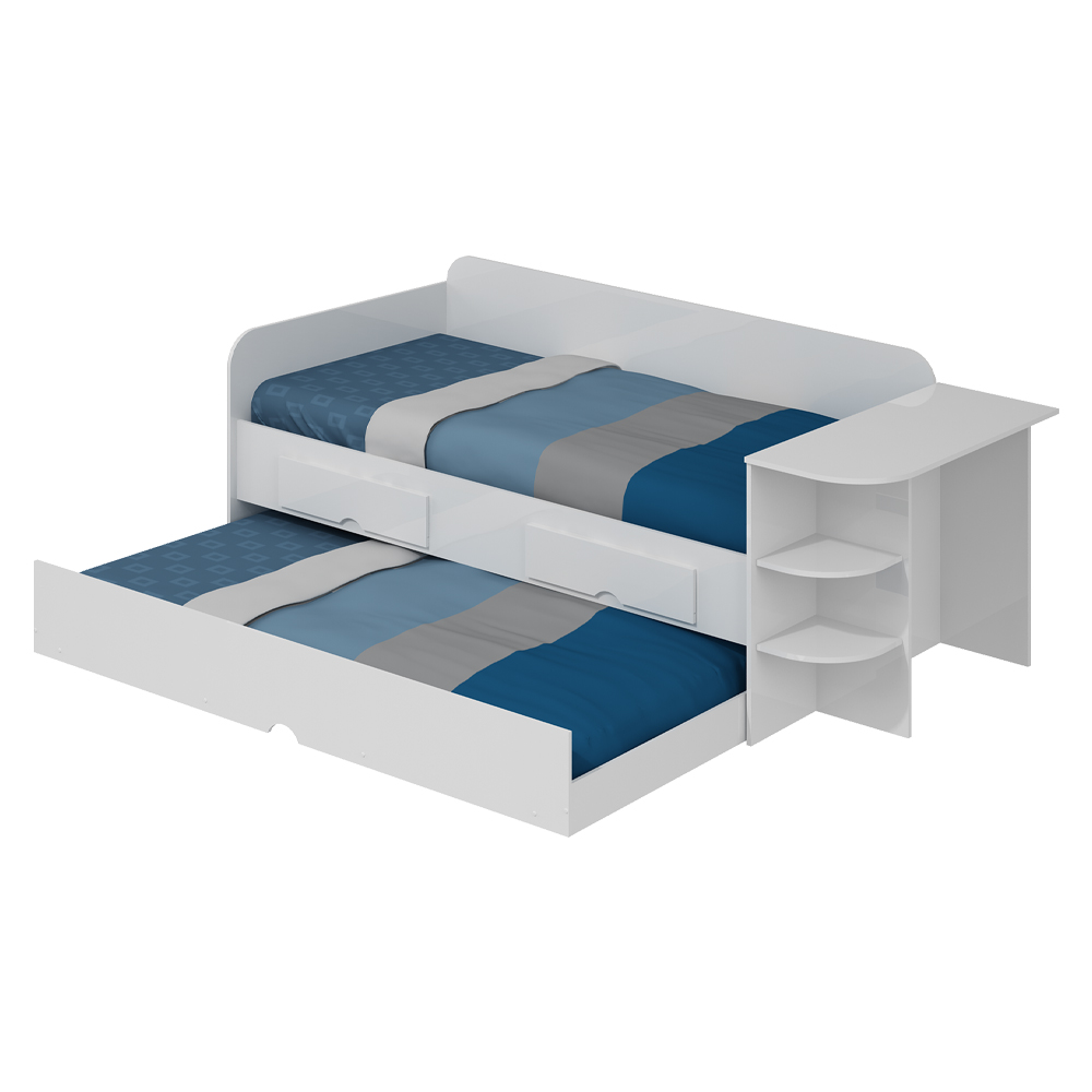 Sofá Cama Cimol Bibox Helena Mdf Com Escrivaninha - Branco