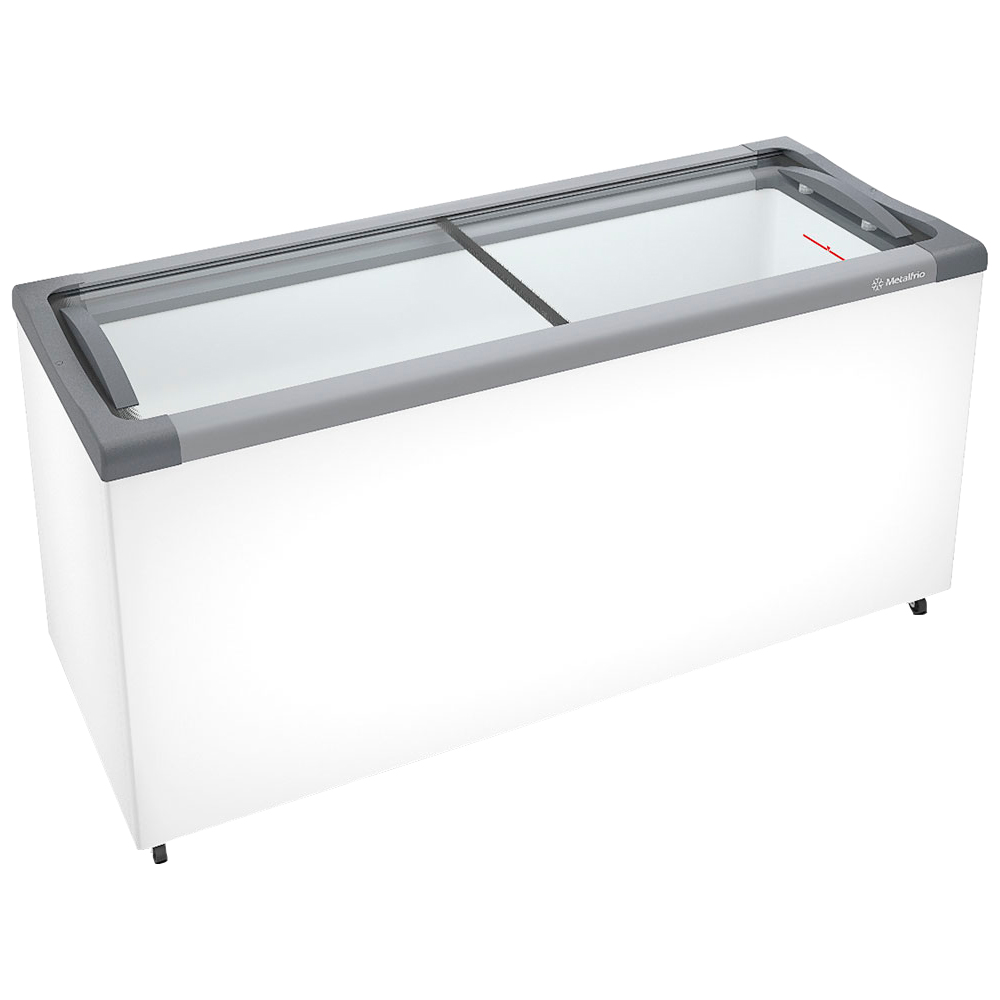 Freezer Metalfrio 505L 2 Portas Horizontal Expositor Degelo Manual Nf55sb - Branco - 110 Volts