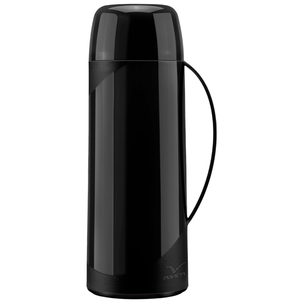 Garrafa Térmica Invicta Firenze 1L  Rolha Ampola De Vidro - Preto