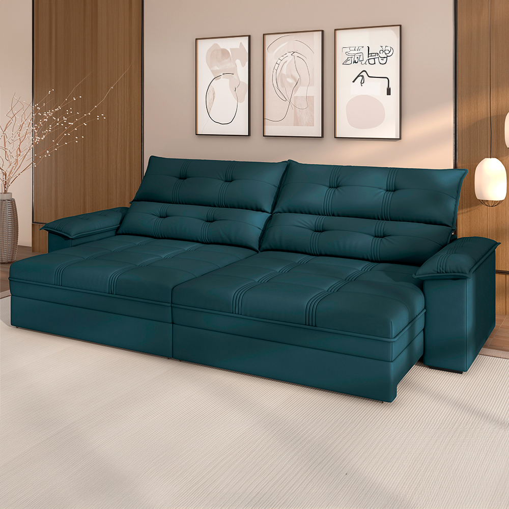 アデレイslimメソッド2本 Sofá Retrátil e Reclinável 2 Lugares Califórnia Besthouse